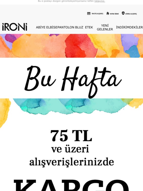 19-23 HAZİRAN'da KARGO BEDAVA!