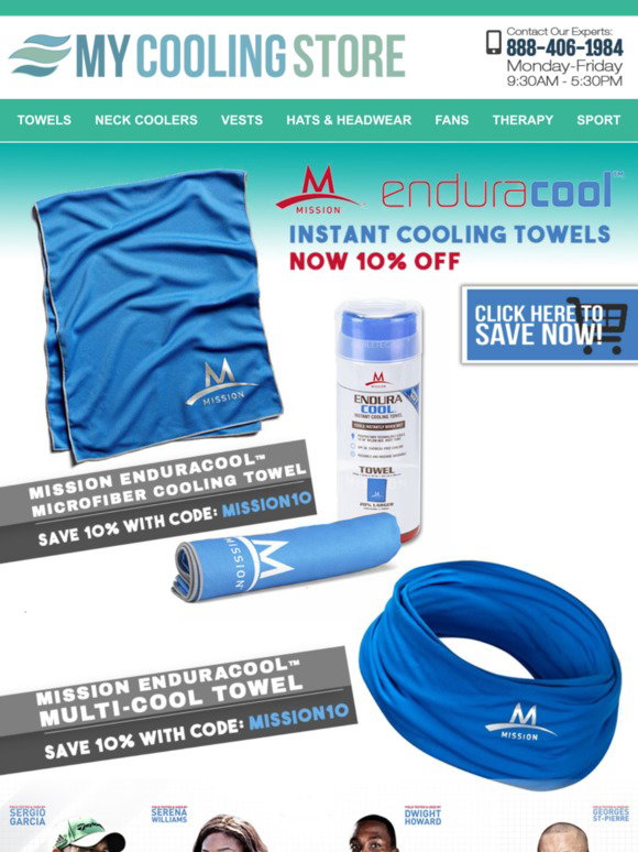 Mission EnduraCool Large Towel – Asciugamano, Uomo, Tech Knit Towel, Green Tea (tè Verde), L