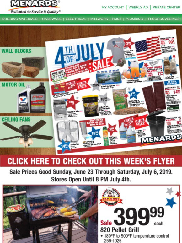 Menards 4th Of July Sale Grills, Chills & Fills! Milled