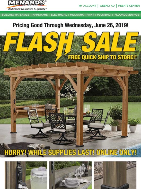 Menards Patio Sale