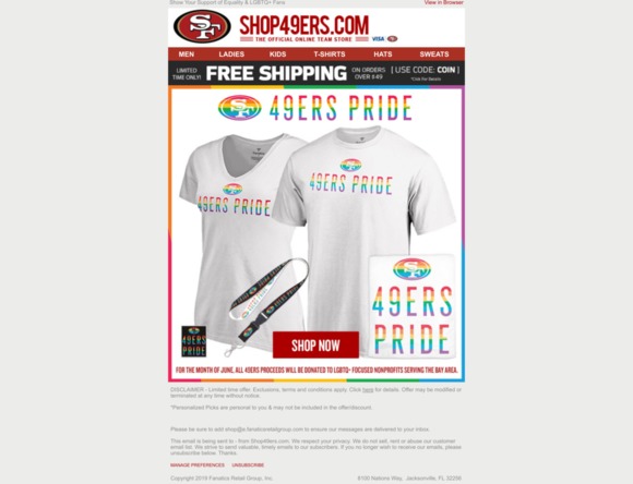 49ers pride gear