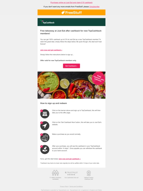 topcashback just eat