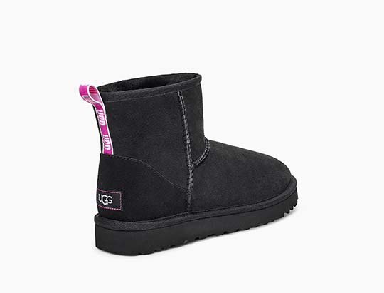 ugg black neon pink