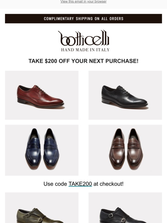 Take $200 OFF your next purchase!