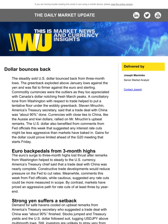Dollar bounces back