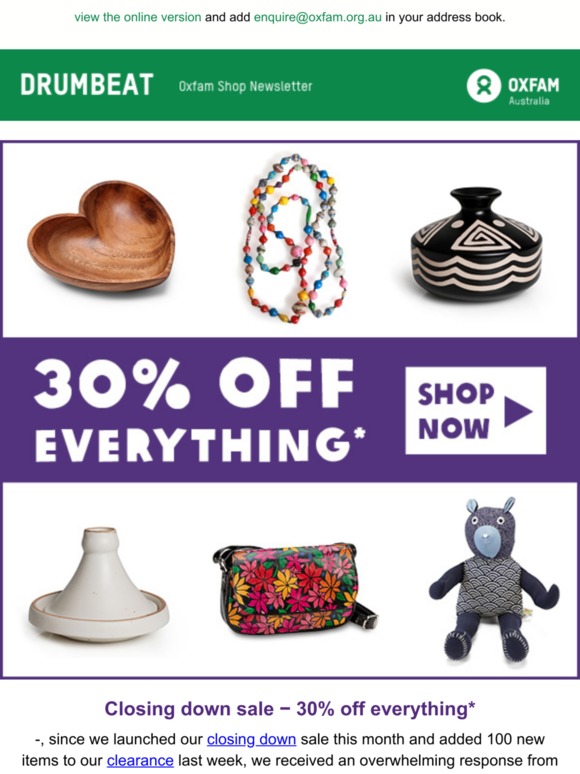 30% off everything + hot deals 🔥