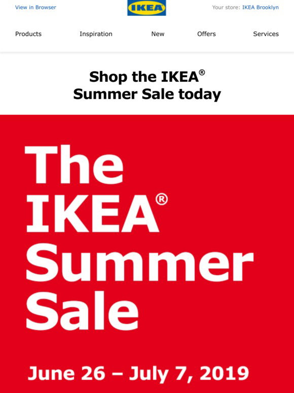 IKEA the summer sale starts now! Milled