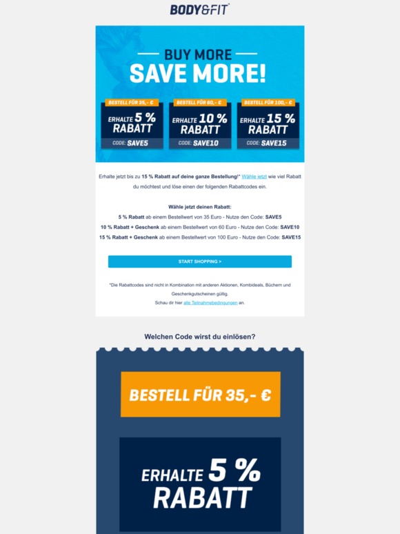 Welchen Rabattcode wirst du einlösen?