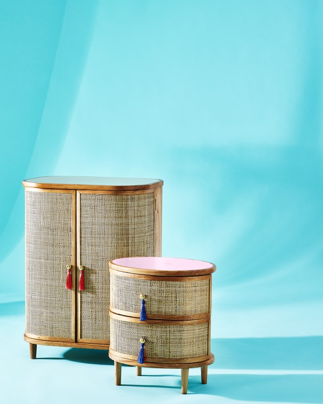 oliver bonas rattan bedside table