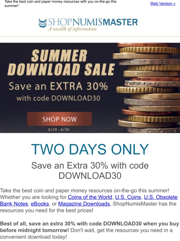 Two Days Only! Save and Extra 30% on All Downloads