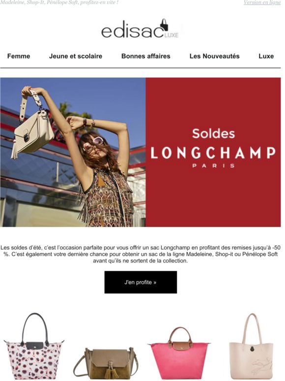 Sac penelope hotsell longchamp solde