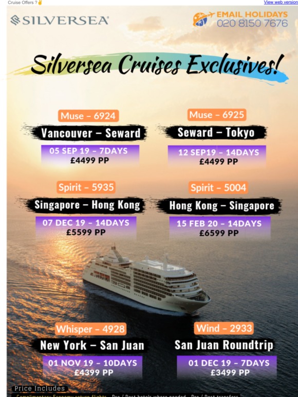 Silversea Cruises Exclusives!
