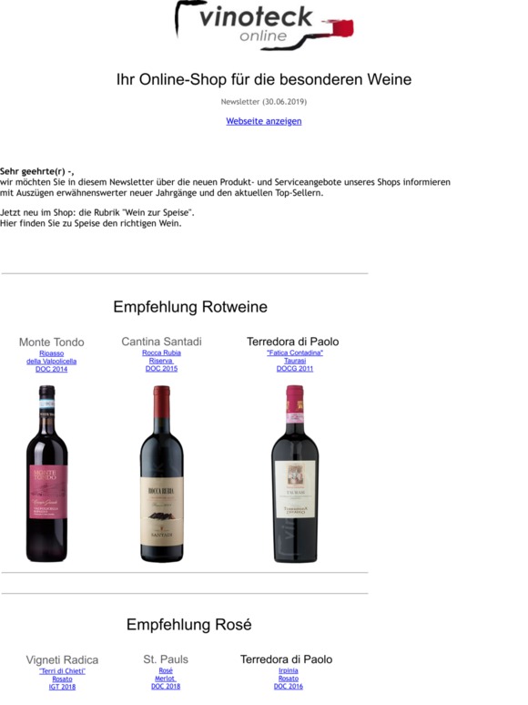 Weinimpressionen Juli 2019