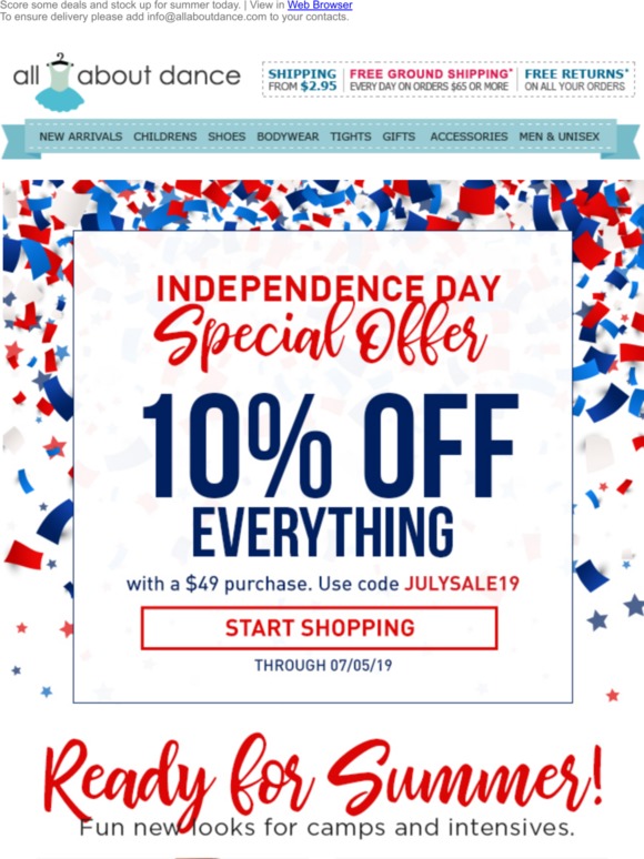10% Off Everything for Independence Day!