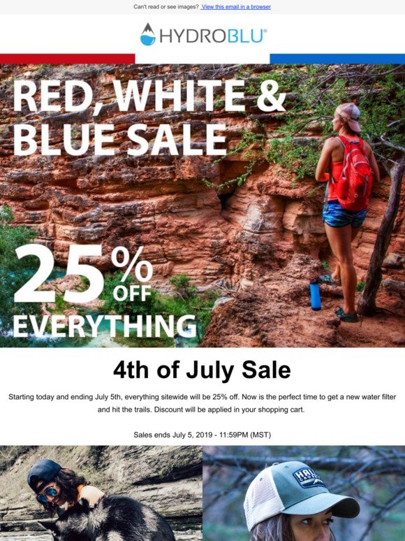 Red, White & Blue Sale Begins Today