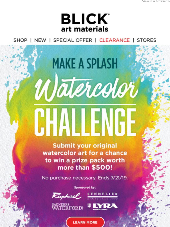 Blick: Watercolor Challenge: Enter For A Chance To Win! | Milled