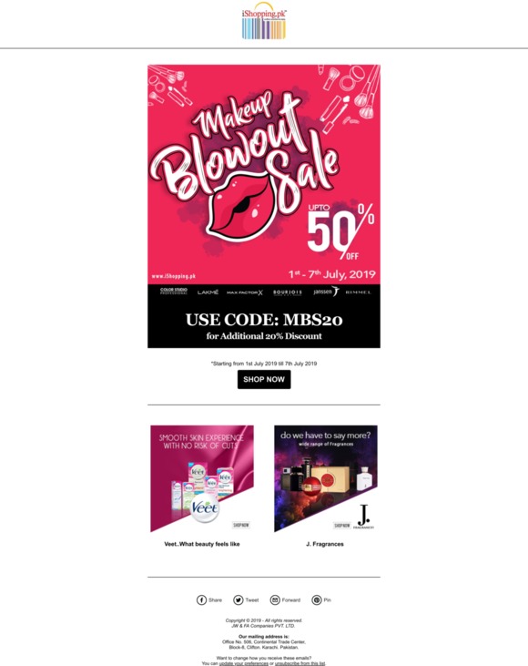 MAKEUP BLOWOUT SALE - GET 20% OFF ON ALL MAKEUP PRODUCTS