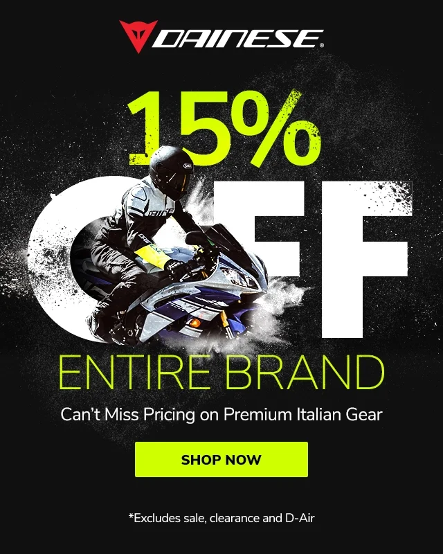 Cycle Gear Direct: ALL Dainese is 15 