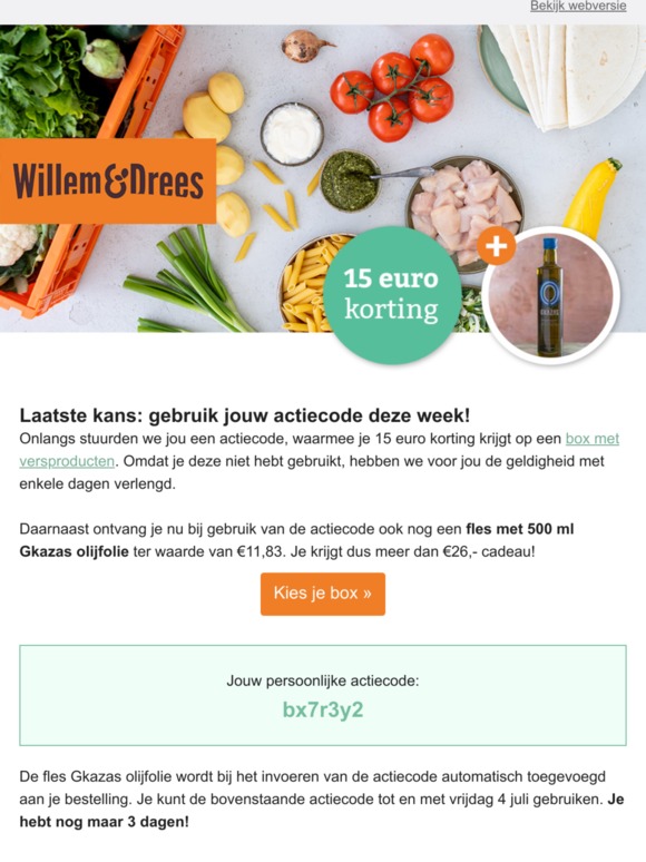 Laatste kans: 15 korting + Gkazas olijfolie cadeau