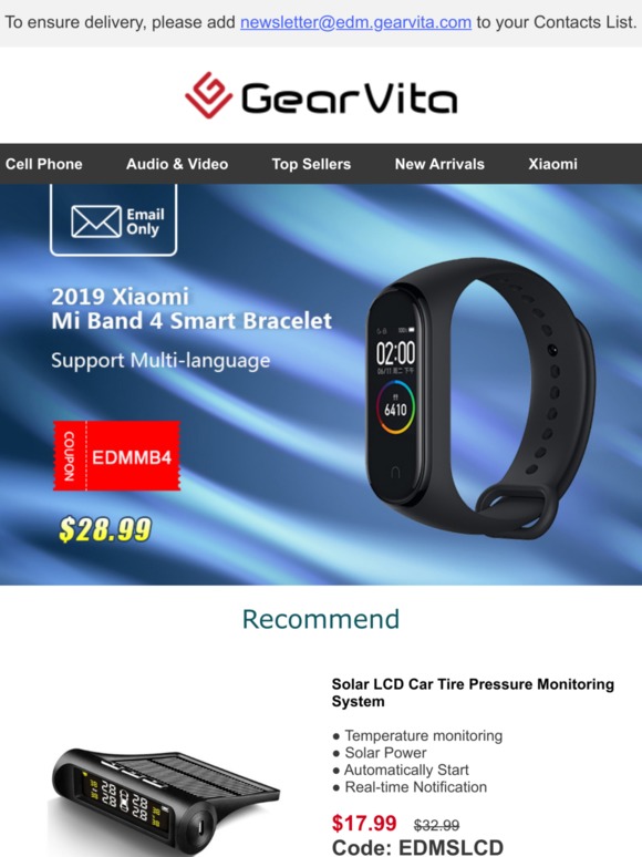 ✨Don't Miss Newest Xiaomi band 4 Just 28.99