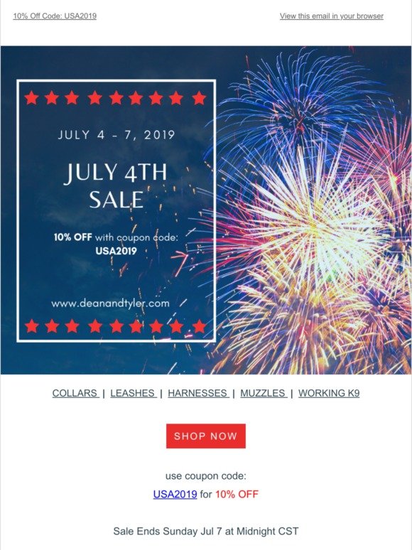 4th of July Sale | 10% Off