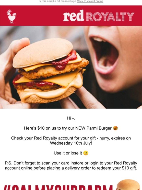 -here's $10 on us to try our NEW Parmi Burger! 🍔