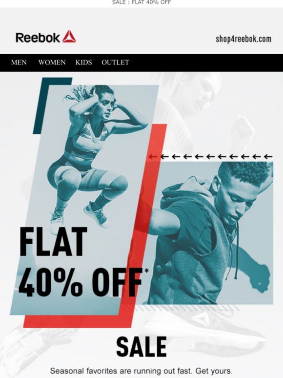 Reebok flat 40 off Clearance