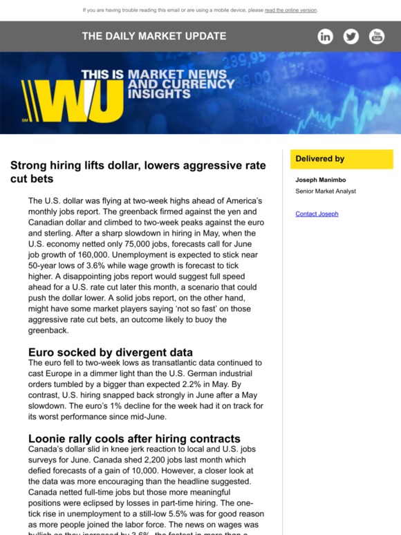 Strong hiring lifts dollar, lowers aggressive rate cut bets