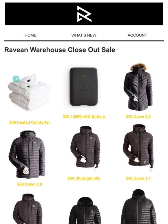 Ravean down sale 2.0