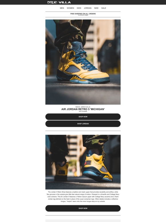 Jordan 5 best sale michigan for sale