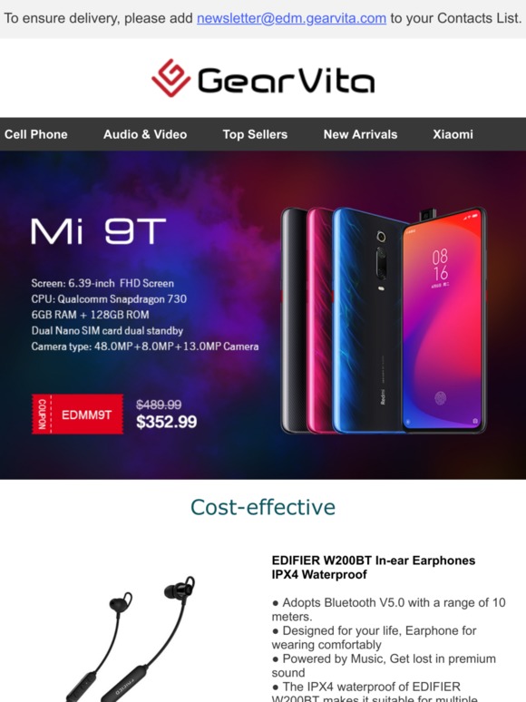 ⚡[Weekend Lightning Deals] EDIFIER W200BT Earphones 12.99, R1 Smart Wristband Only 7.99