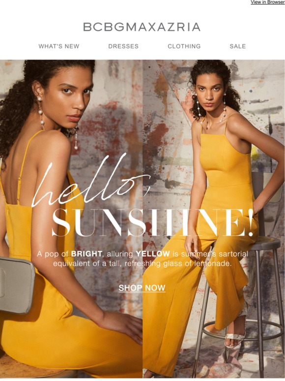 BCBG Yellow the happiest color of all Milled