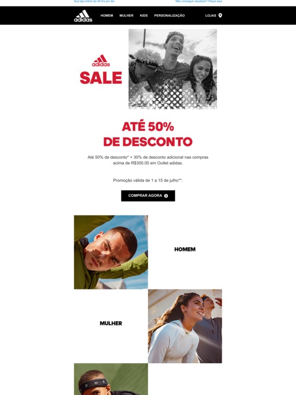 outlet adidas promoção