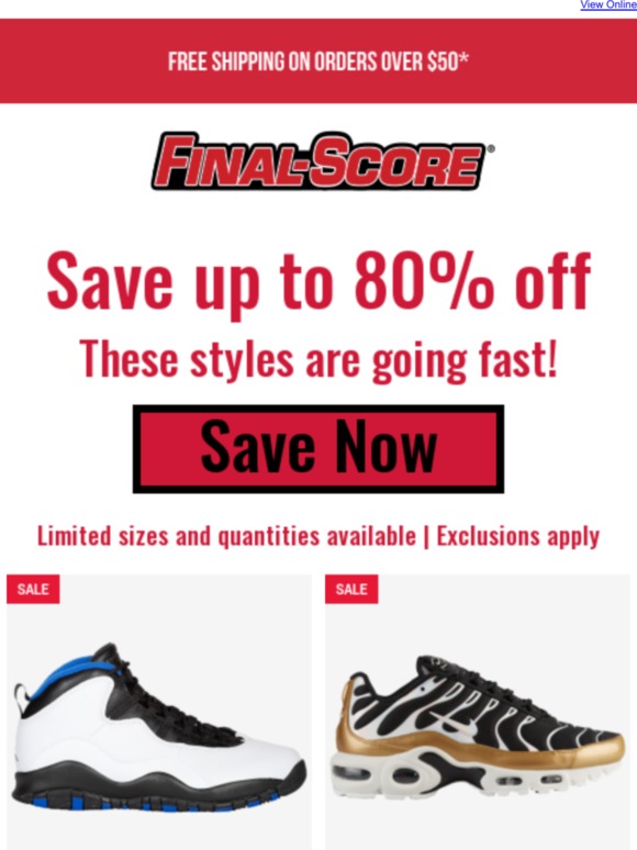 final score sneakers