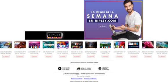 📺¡Los mejores televisores de la semana en Ripley.com!