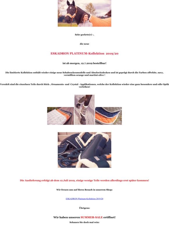 ESKADRON PLATINUM-Kollektion 2019/20