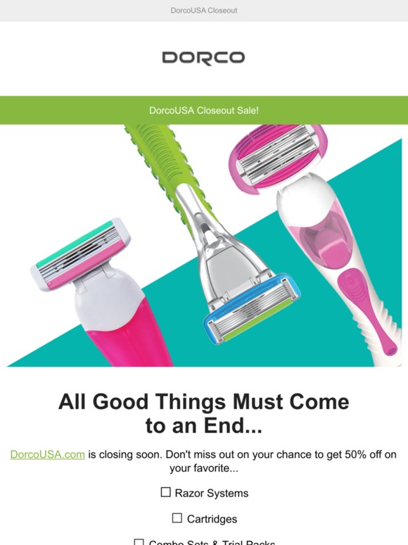 Stock up on your Dorco faves before they're gone ☛