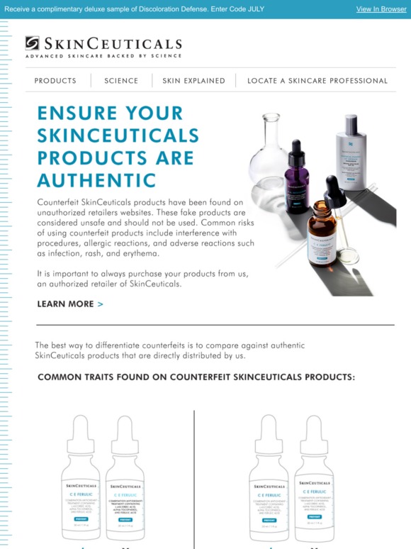 Skinceuticals: Ensure Your SkinCeuticals Products Are Authentic  Milled