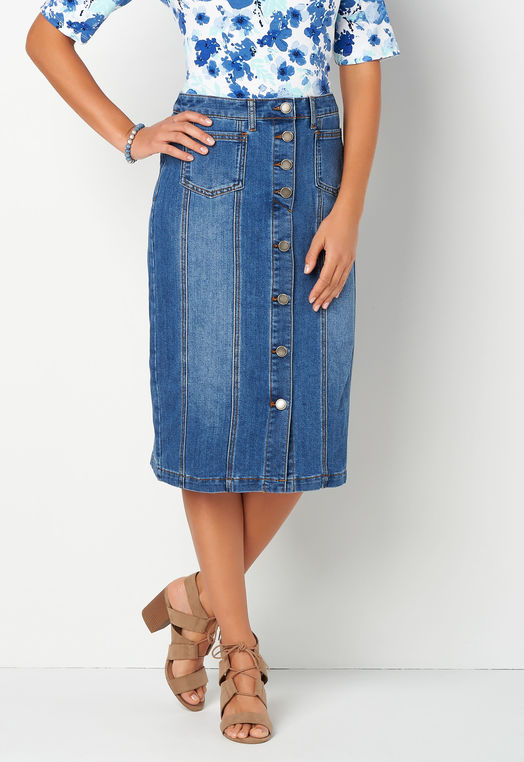 christopher and banks denim skirts