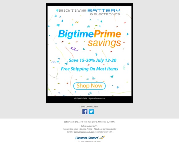 Bigtime Prime Savings Are Here!
