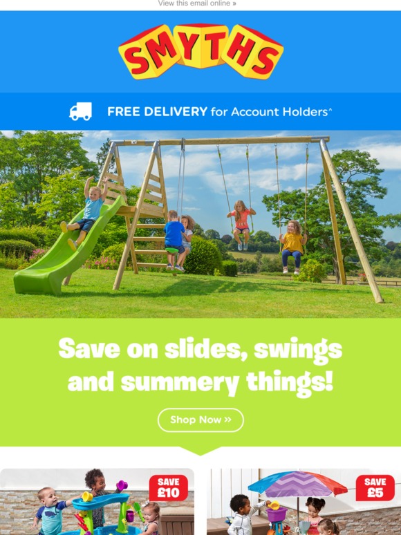 Smyths Toys HQ Save on slides, swings and summery things! Milled