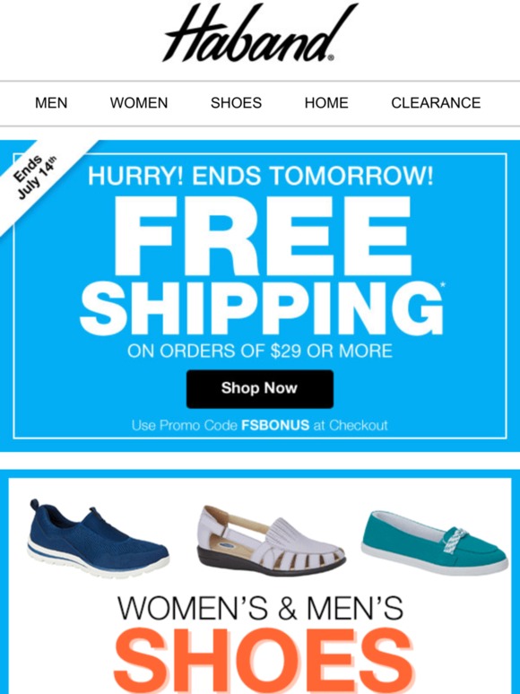 Haband SHOES. SHOES. SHOES. And FREE Shipping! Milled