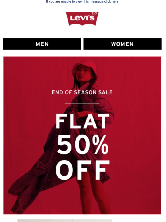 Levis 50 hot sale off sale