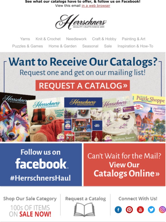Herrschners Love getting mail? 💌 Sign up for our catalogs. Milled