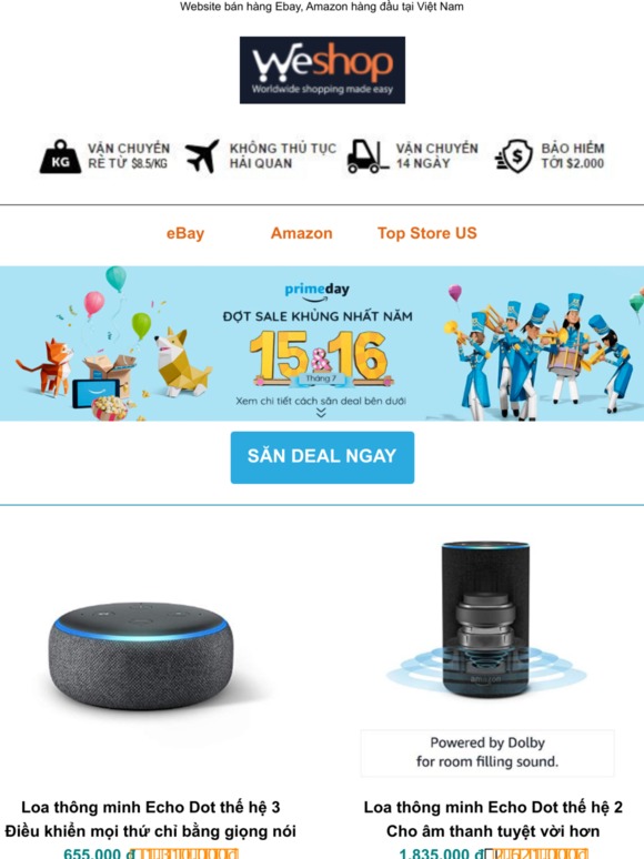Amazon Prime Day - Ngày hội sale khủng lớn nhất năm của Amazon!!
