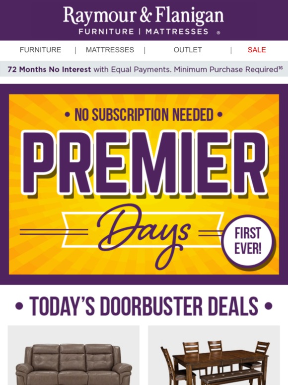 Raymour & Flanigan 🚚 2Day Premier Delivery Milled