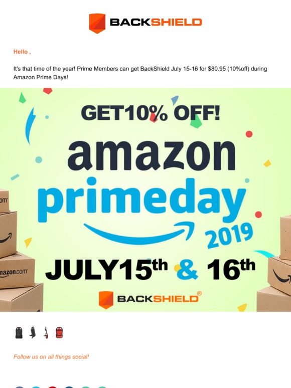 Amamzon Prime Day: Backshield 10% off July 15&16