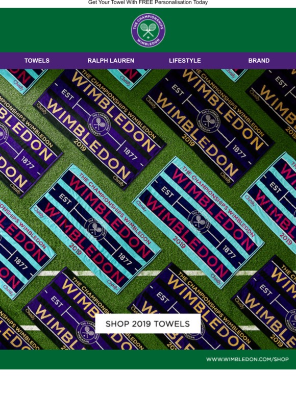 Take The 2019 Championships Home With The Iconic Wimbledon Towel