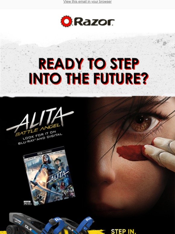 Just Launched: Alita: Battle Angel | Razor Turbo Jetts DLX Sweepstakes!