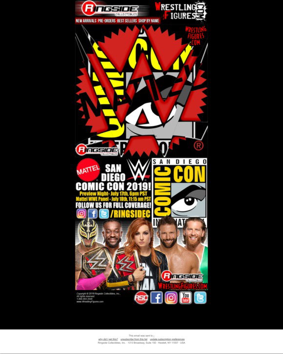 Ringside Collectibles 🚨 Mattel WWE Comic Con Coverage Alert! 🚨 Milled